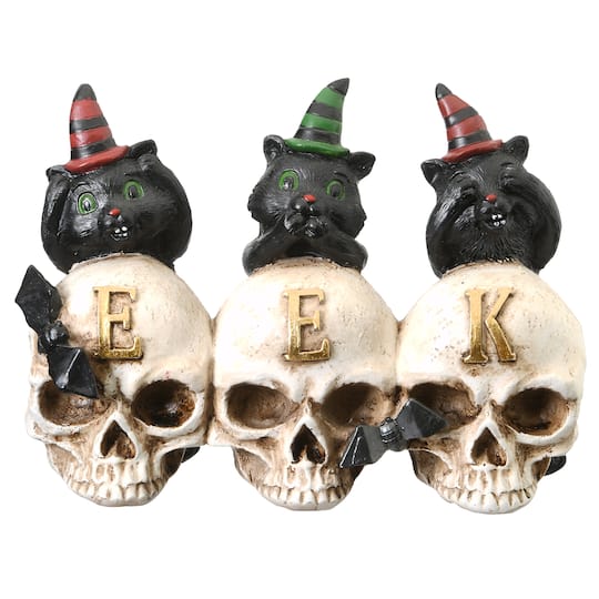 5&#x22; EEK Skulls with Black Cats